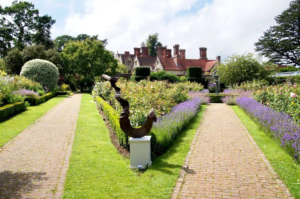 Sculptures and modern art at Borde Hill Garden Eleni rose garden-XL