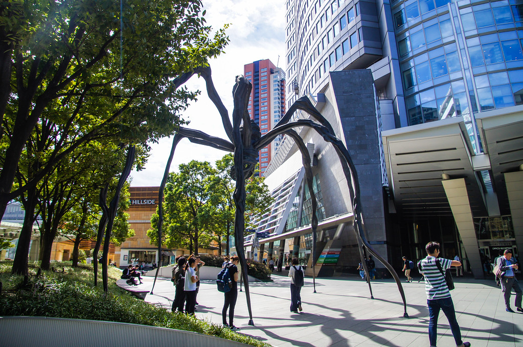 Roppongi spider location of the ritz carlton tokyo Maman spider sculpture in Roppongi, Tokyo
