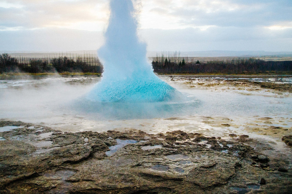 Strokkur geyser erupting