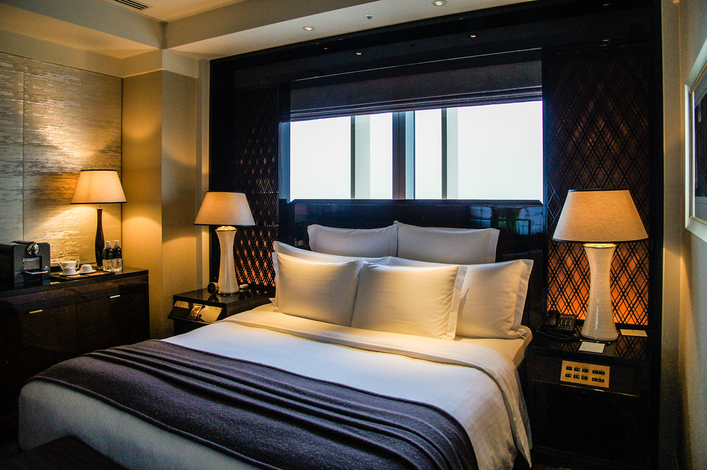 Bed in bedroom at the Ritz-Carlton Tokyo