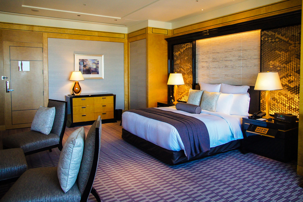 Bedroom in a business suite at the Ritz-Carlton Tokyo