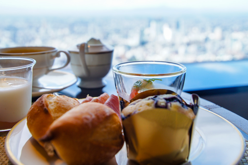 breakfast table in the millenia suite in Ritz carlton Tokyo Japanese and Western breakfast table at the Ritz-Carlton Tokyo