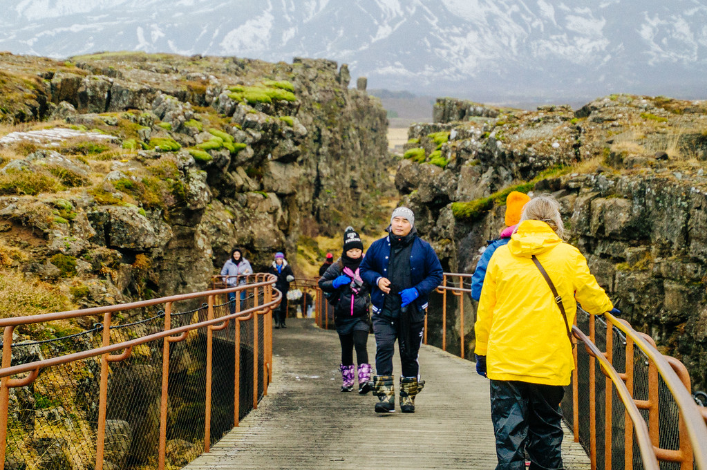 Bridge through Þingvellir National Park