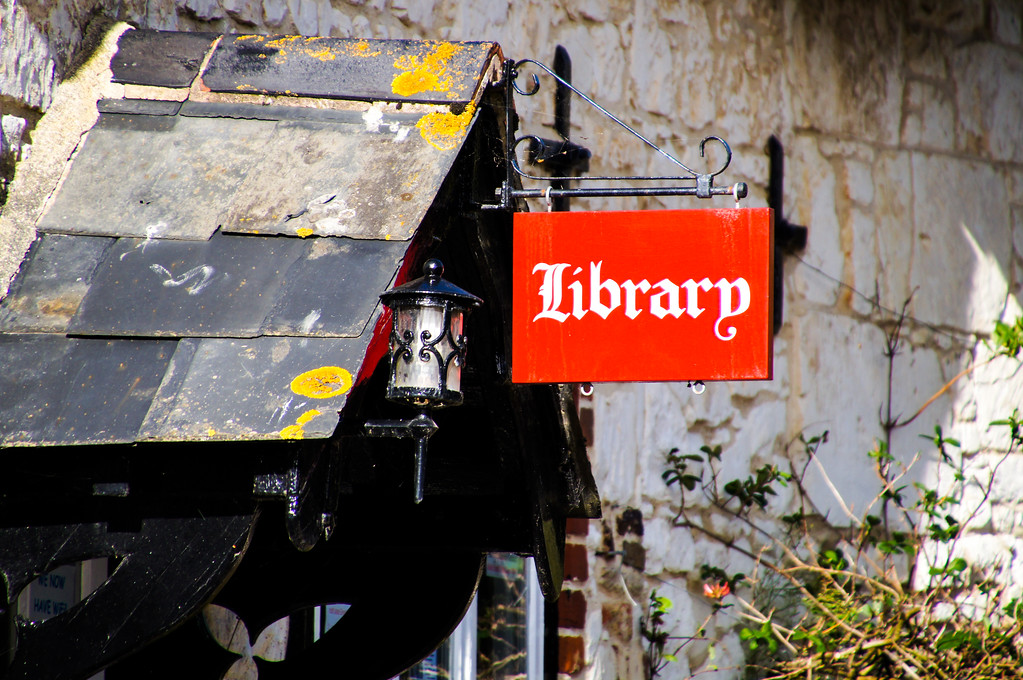 brighstone library sign on the isle of wight Brighstone library sign on the isle of wight