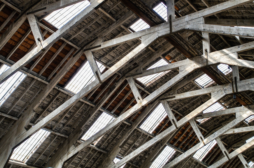 ceiling of the big space in the historic dockyard chatham