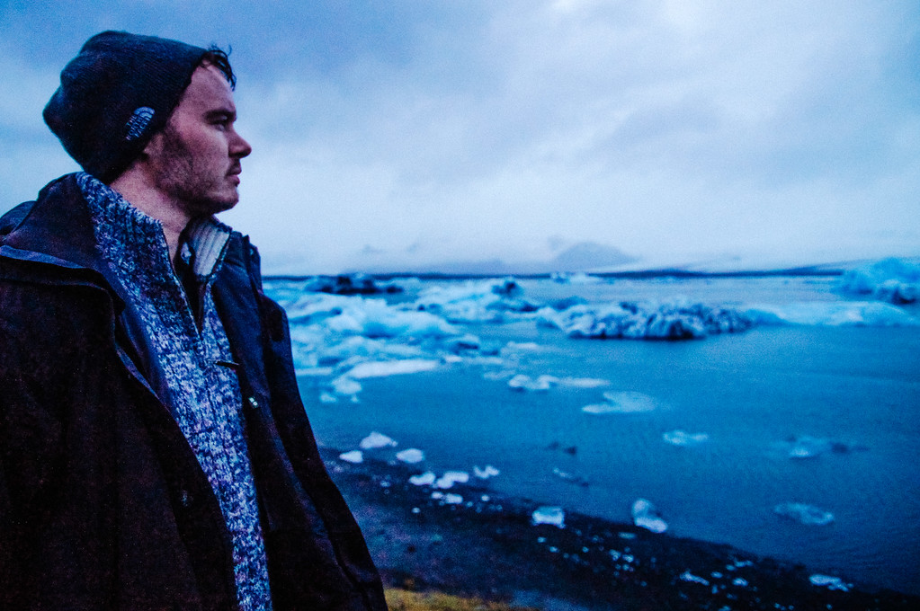 Gary beside Jökulsárlón Glacier Lagoon
