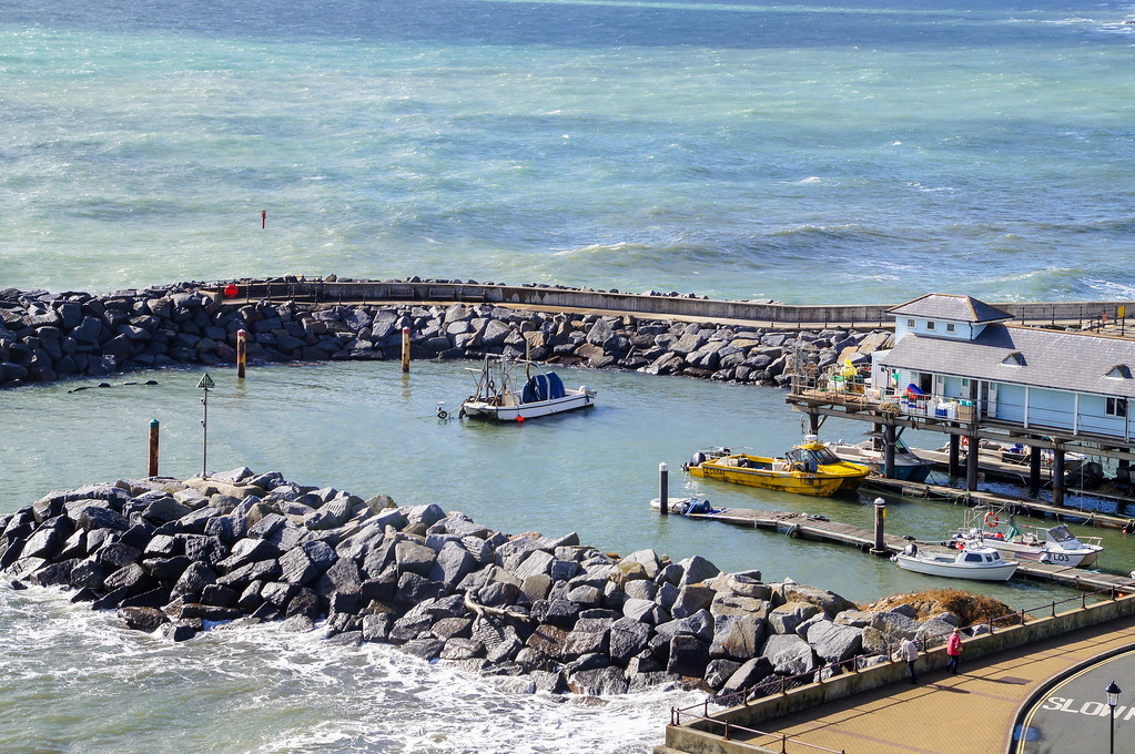 close up of ventnor harbour on the isle of wight Close up of ventnor harbour on the isle of wight