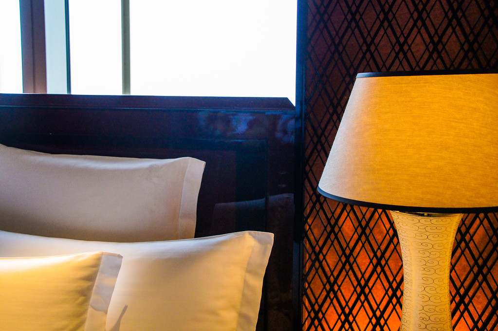 Cushions in bedroom in a business suite at the Ritz-Carlton Tokyo