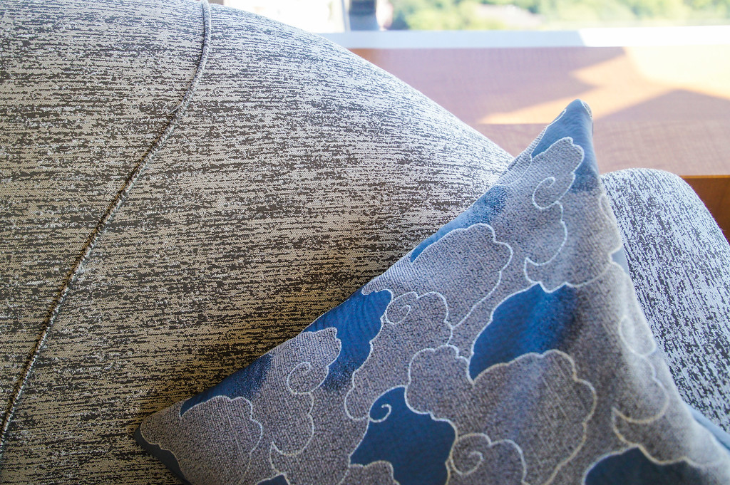 Cushions in the living room at the Ritz-Carlton Tokyo