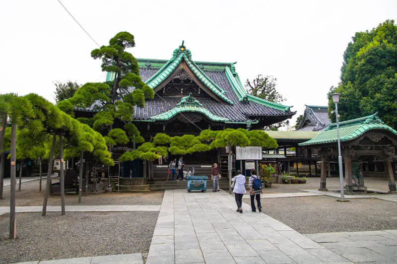 exterior of Shibamata Taishakuten Temple in Shibamata exterior of Shibamata Taishakuten Temple in Shibamata
