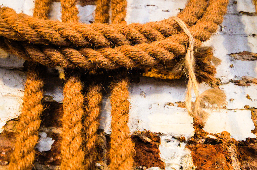 finished ropes inside the ropery at the historic dockyard chatham