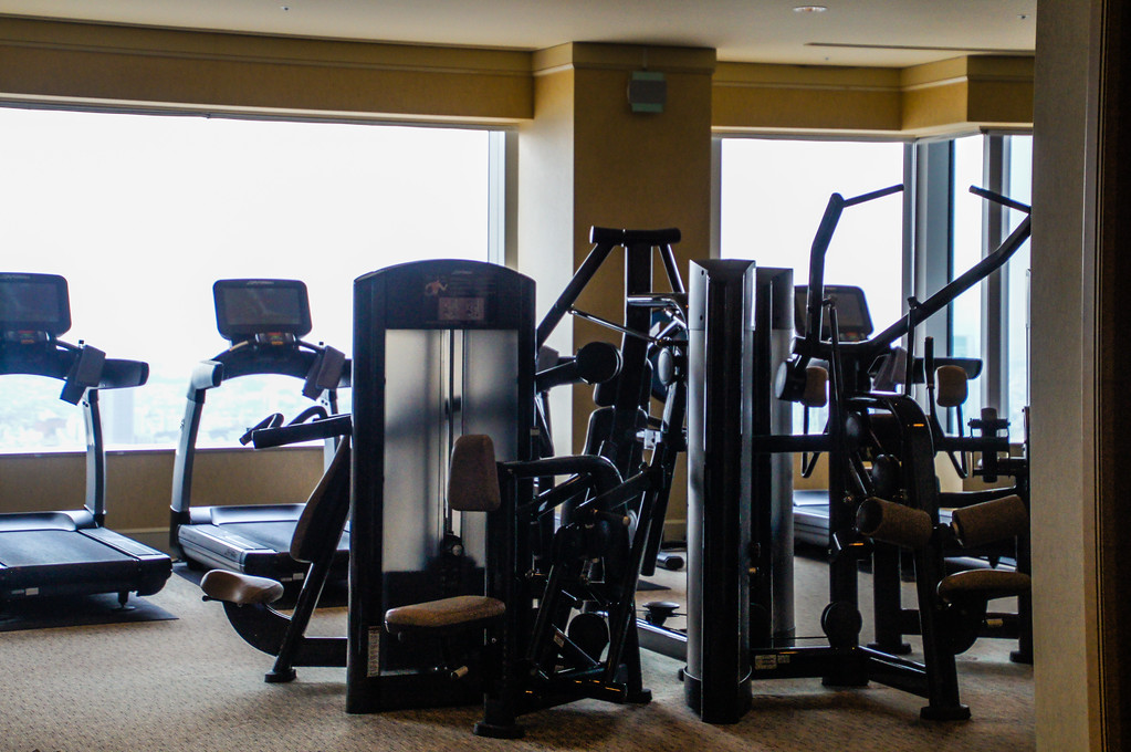 Gym at the Ritz-Carlton Tokyo looking in from outside