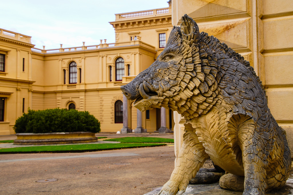 hog statue at osborne house on the isle of wight Hog statue at osborne house on the isle of wight