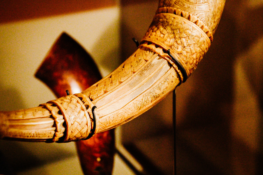 Historic horn at the National Museum of Iceland