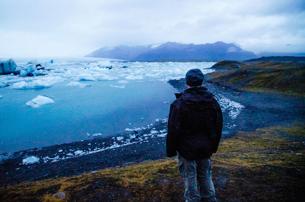 Gary looking across Jökulsárlón Glacier Lagoon