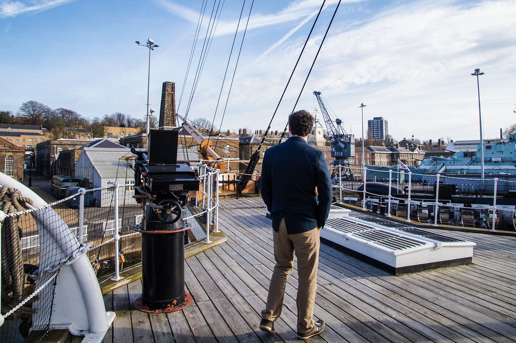 husband on board the hms garnet at the historic dockyard chatham
