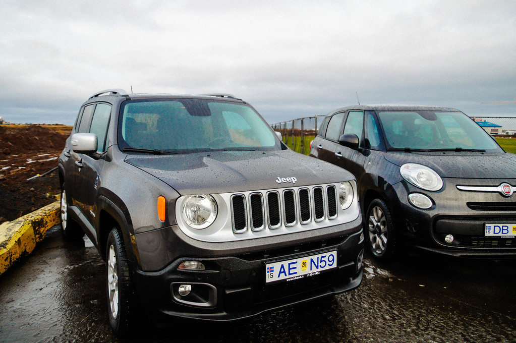 Rental Jeep at the car hire company in Iceland