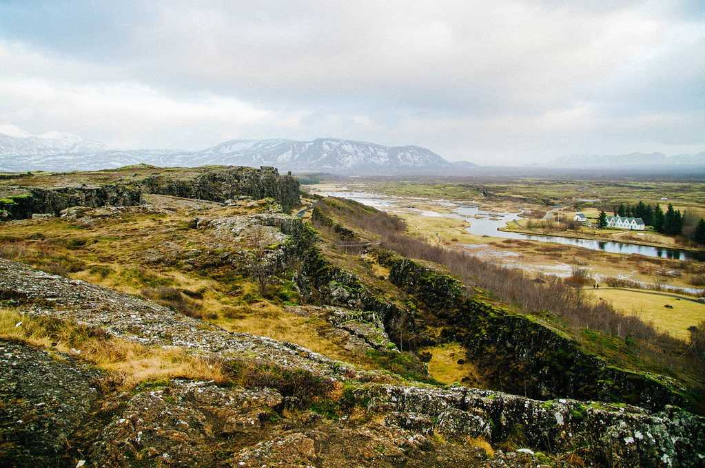Winter landscape in Þingvellir National Park