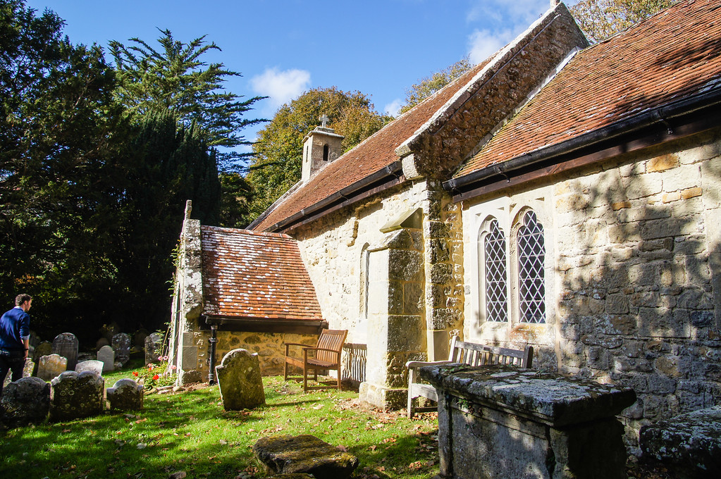 old church of bonchurch on the isle of wight Old church of bonchurch on the isle of wight