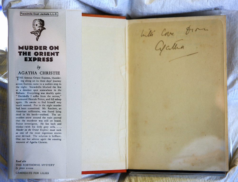 original signed copy of murder on the orient express at greenway house in devon