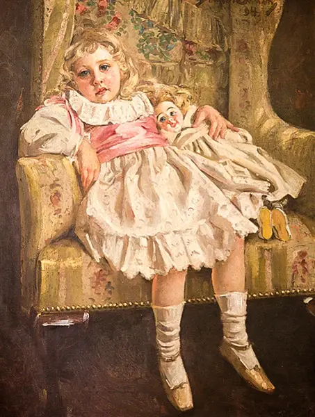 painting of agatha christie as a kid