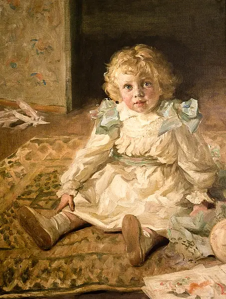 painting of agatha christie as a toddler