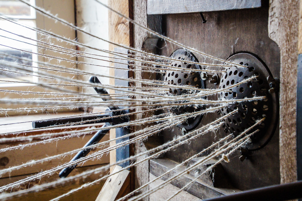 raw ropes inside the ropery at the historic dockyard chatham