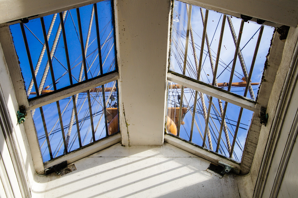 rooflight in the hms garnet at the historic dockyard chatham