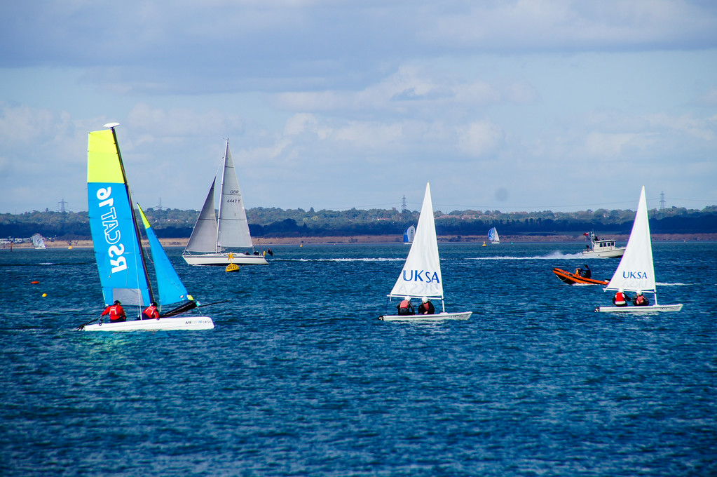sailing at the port of east cowes on the isle of wight Sailing at the port of east cowes on the isle of wight