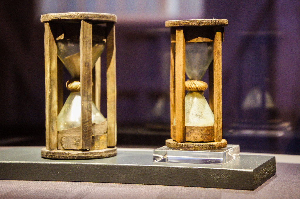 sand dials in the command of the ocean exhibit at the historic dockyard chatham
