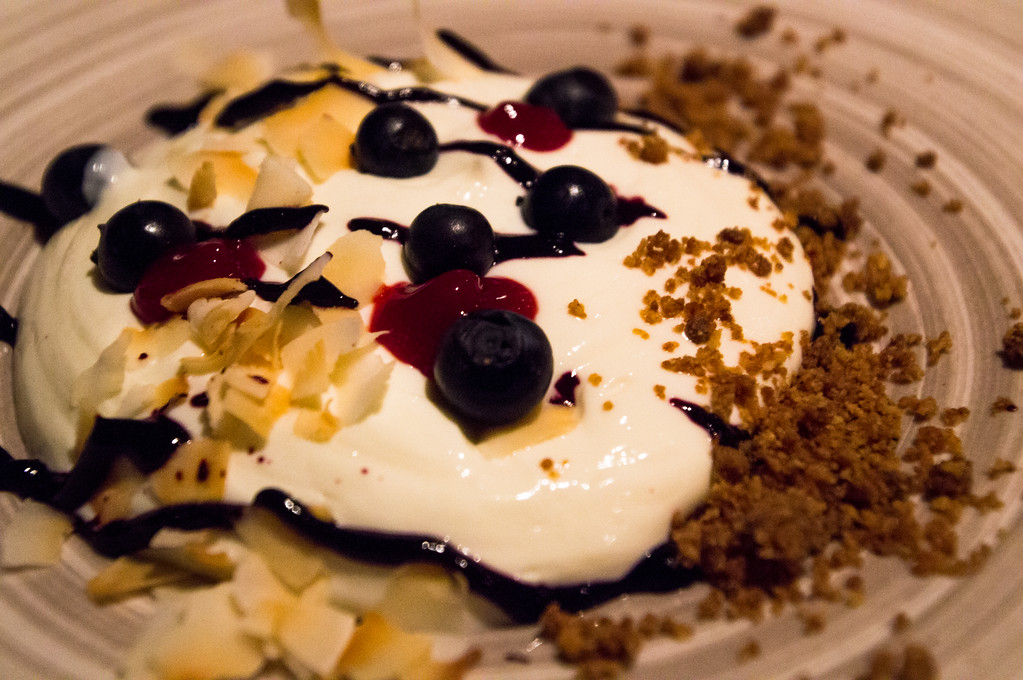 Skyr for dessert at hotel ranga restaurant