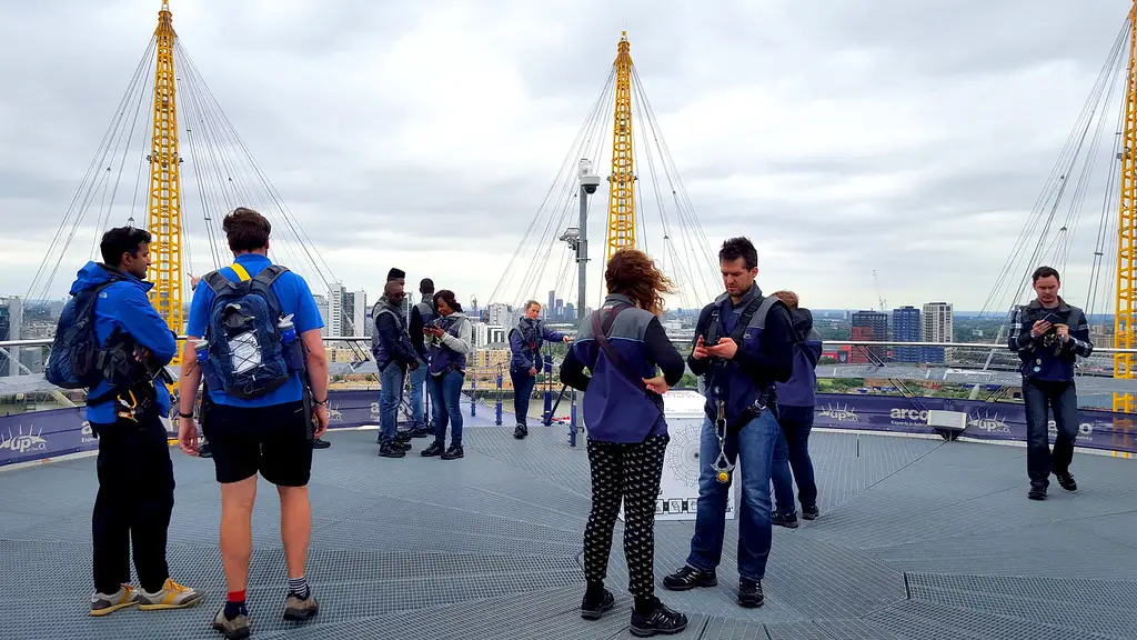tour taking a break at the top of the 02 during up at the 02
