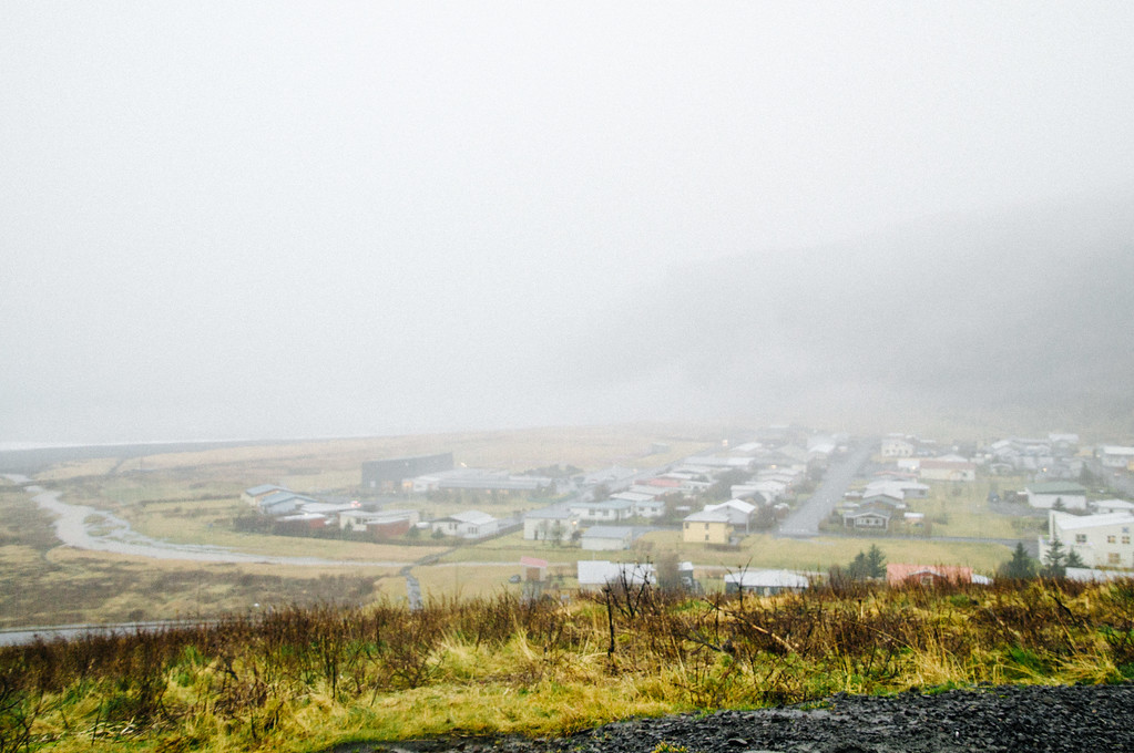 View from church at Vík í Mýrdal