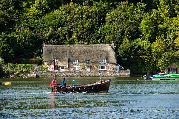 views from the ferry from kingswear to dartmouth in devon views from the ferry from kingswear to dartmouth in devon