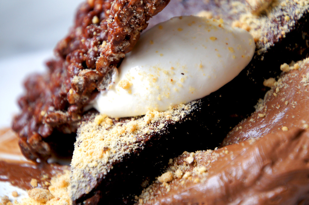Bitter Chocolate Tart with Chocolate mousse and rice krispies at no1 duke street richmond london part 2