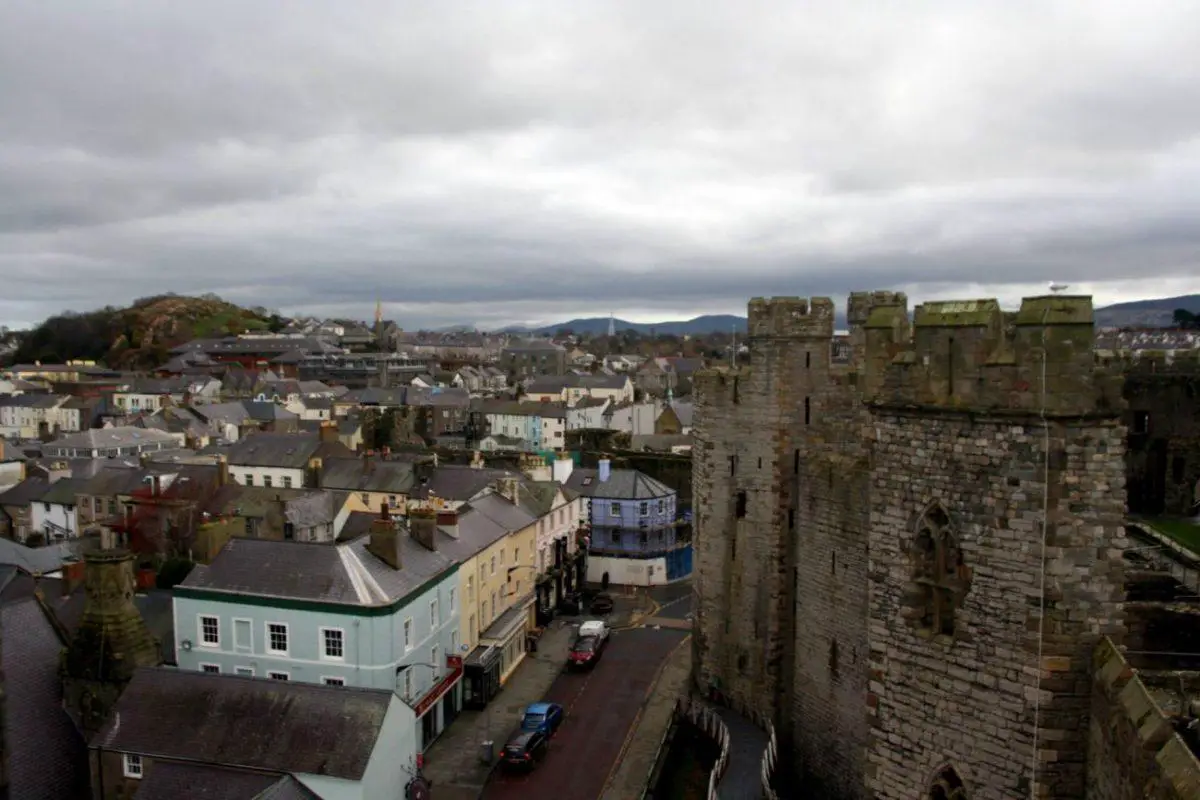 Caernarfon castle in snowdonia wales