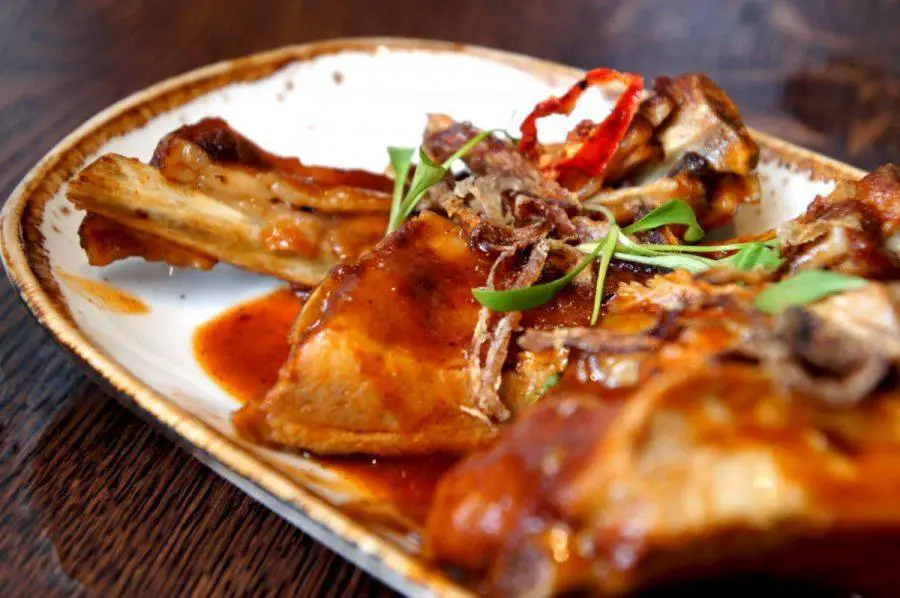Havana Club and Jerk BBQ Glazed Pork Ribs starter at las iguanas latin american restaurant on brunswick square in London Havana Club and Jerk BBQ Glazed Pork Ribs starter at las iguanas latin american restaurant on brunswick square in London