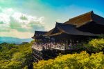 Kiyomizu-dera temple and its wooden stage above eastern Kyoto