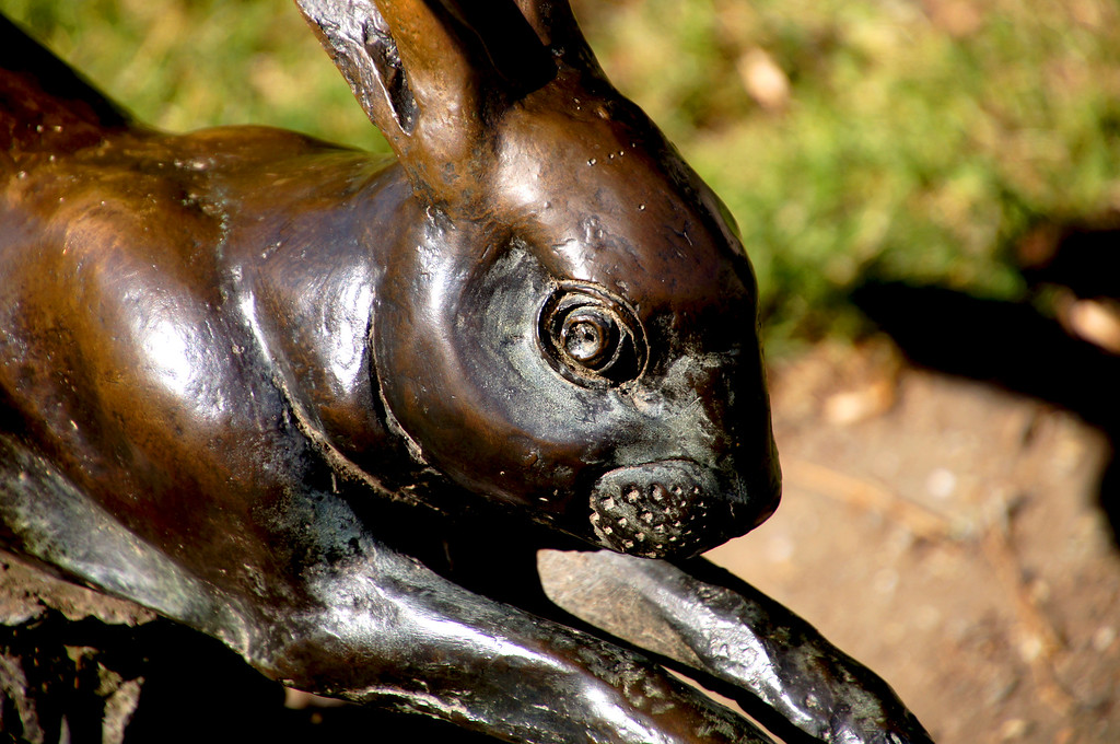 alice in wonderland rabbit statue in guildford