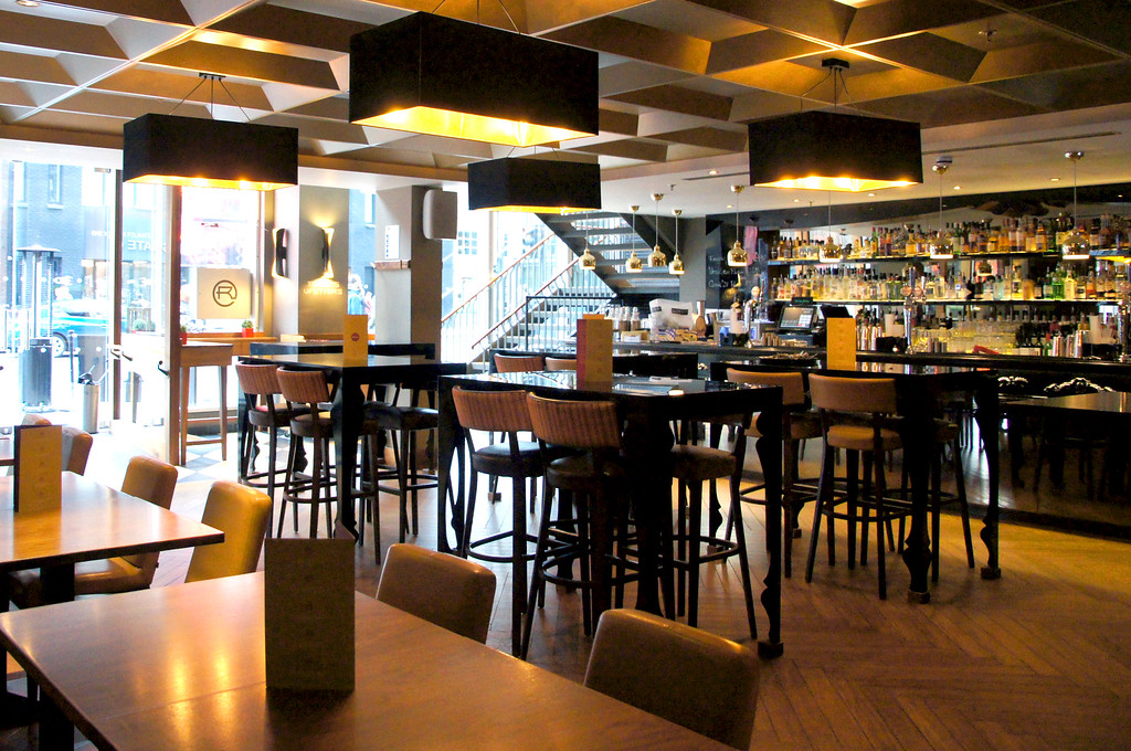 bar tables and stools in rocket italian fusion restaurant in london bar tables and stools in rocket italian fusion restaurant in london