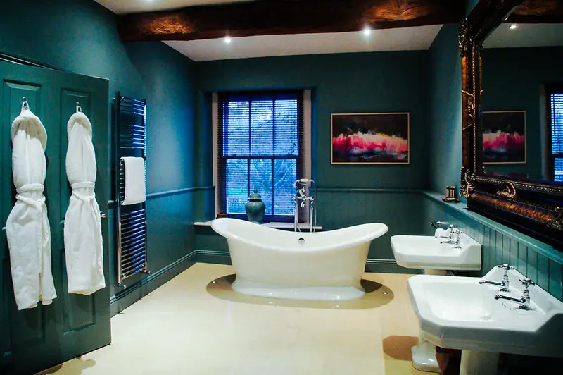 bathroom in the honeymoon suite in the plough at lupton hotel in the lake district bathroom in the honeymoon suite in the plough at lupton hotel in the lake district