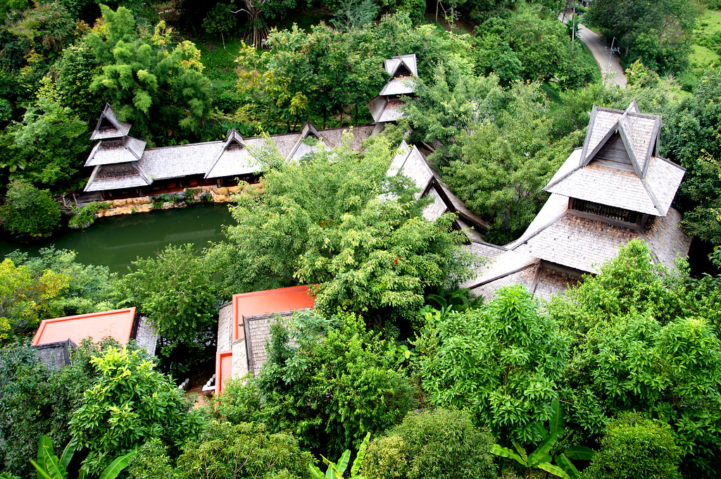 birds eye view of panviman chiang mai in thailand Birds eye view of Panviman Chiang Mai Spa Resort