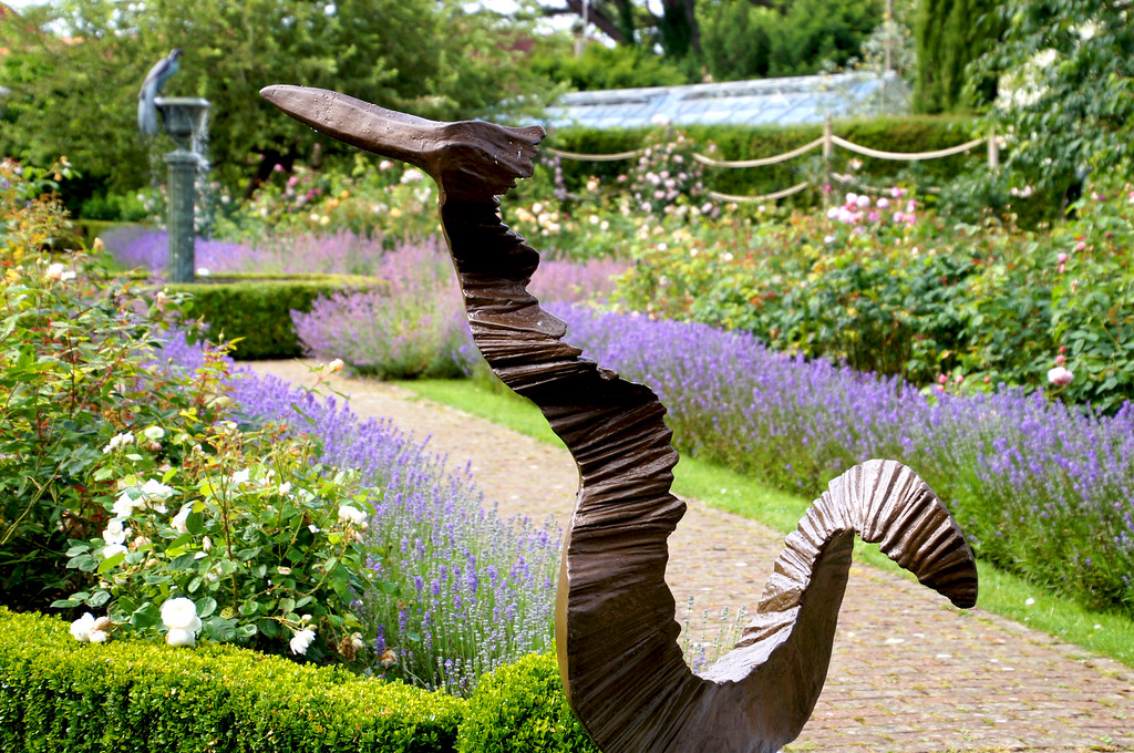 bronze statue in jay robins rose garden Bronze statue in jay robins rose garden