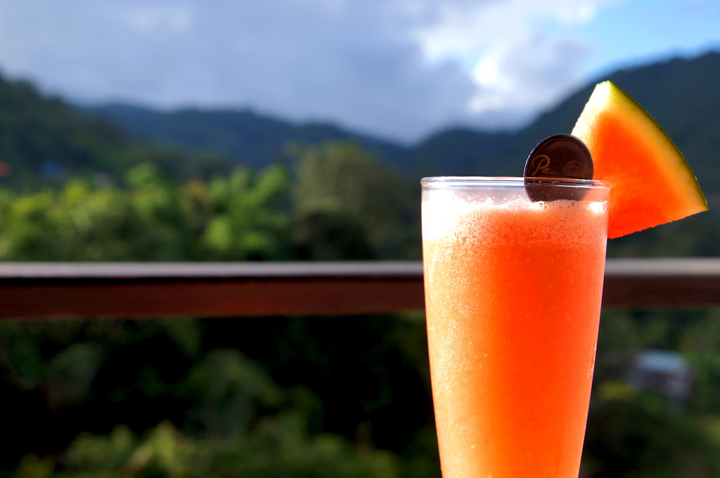 cocktails in restaurant of of main building of panviman chiang mai in thailand Cocktails in restaurant of the main building at Panviman Chiang Mai Spa Resort