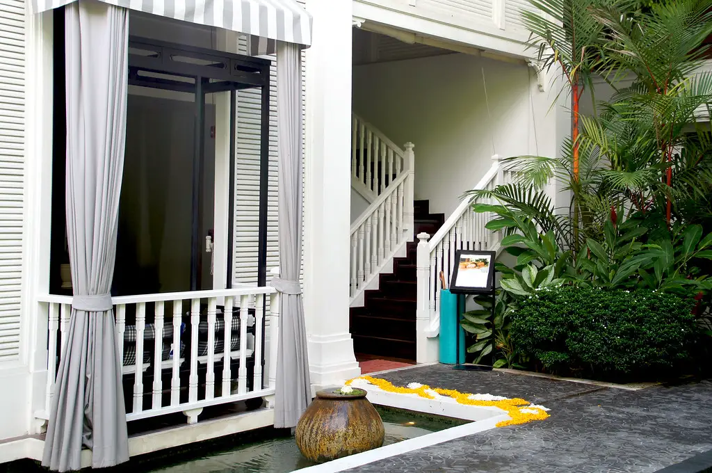 entrance to the spa of 137 pillars house in chiang mai thailand