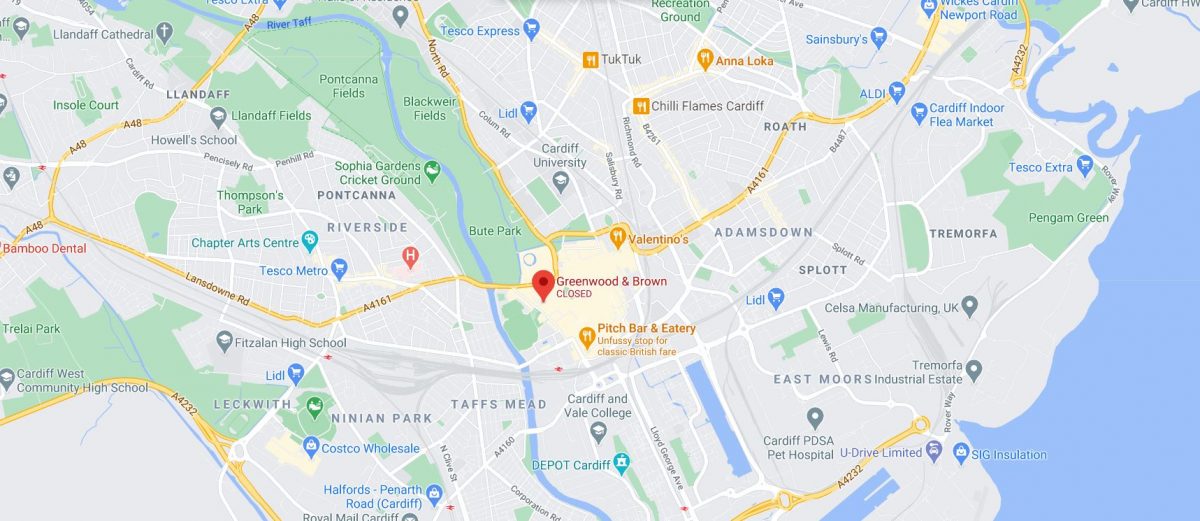greenwood and brown in cardiff wales location map greenwood and brown in cardiff wales location map