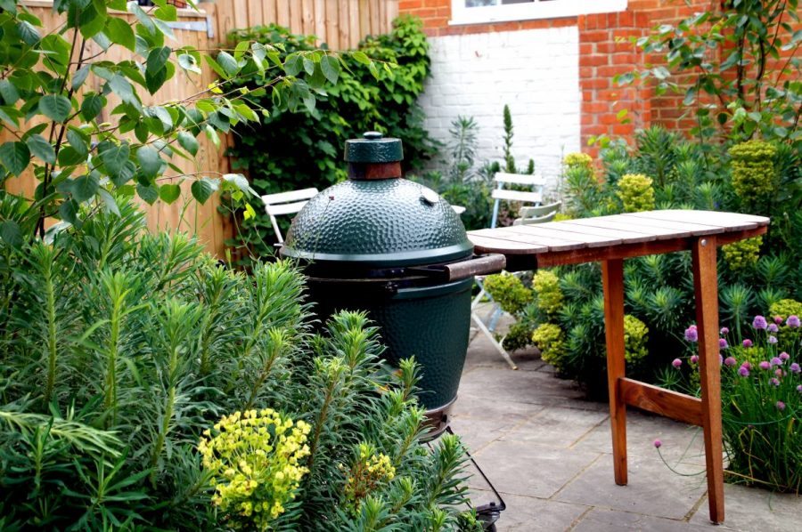grill on the terrace of the bel and dragon in odiham