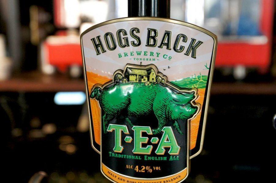 hogs back beer in the pub in the bel and dragon country inn