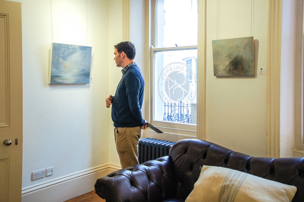 Gary in CCA art gallery in Jersey