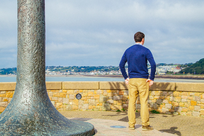Gary overlooking the marina at Liberty Wharf, Jersey